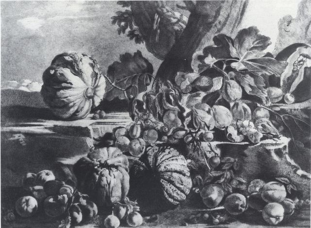 Anonimo — Earlom Richard - sec. XVIII - Natura morta con meloni, pesche e fichi — insieme